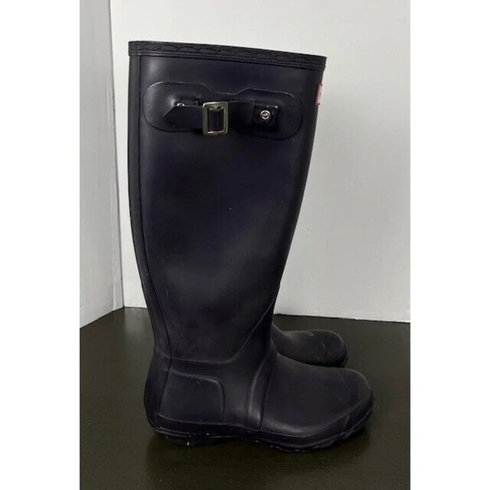 Hunter‎ Original Women's Tall Rain Boots Purple 6M/7F Fair Condition